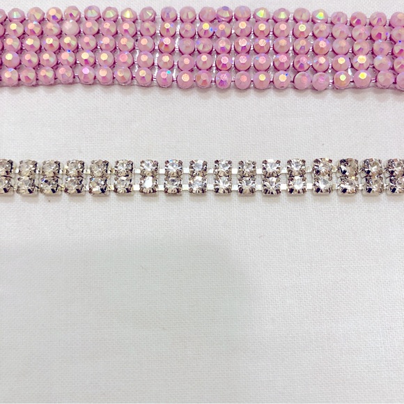 Custom Made Halter Dress With Pink Shimmering Rhinestones - Size 2 - Picture 11 of 12